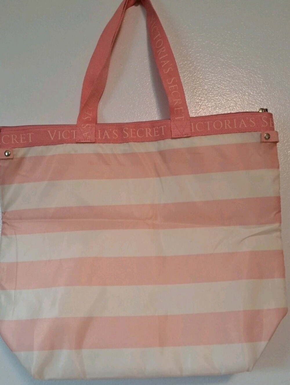 Victoria's Secret Striped Insulated Tote Bag. Never used.